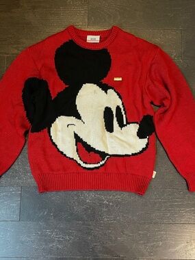 GCDS Disney Mickey Mouse red white Jumper sweater in fits like small tops